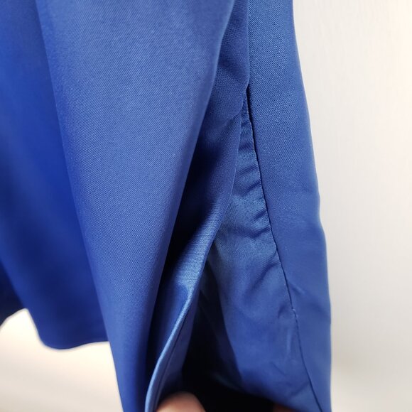 Lulus Positively Flirty Dress NWT Blue Satin Bustier Skater Pockets Size Small - Picture 12 of 14